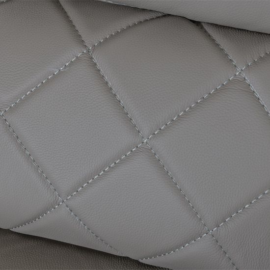 Bentley Light Grey Leather 2 Seater Recliner Sofa