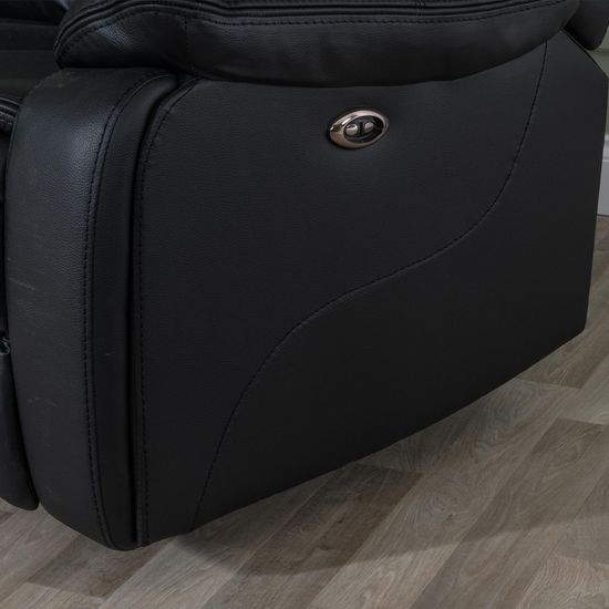 Berlin Black Leather Recliner Armchair