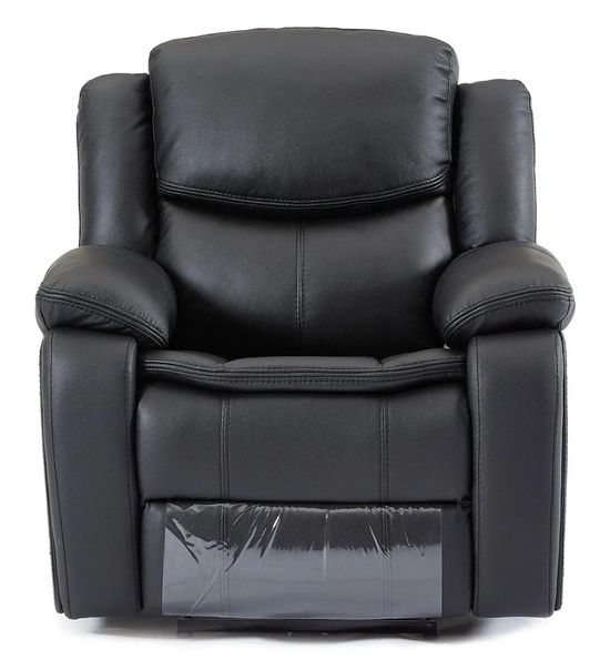 Berlin Black Leather Recliner Armchair