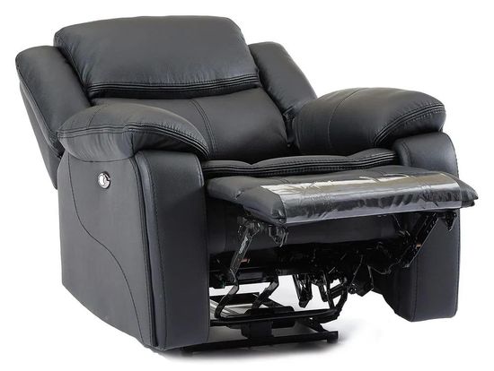 Berlin Black Leather Recliner Armchair