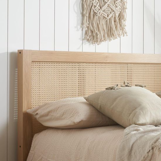 Croxley Oak and Rattan Ottoman Storage Bed - Sizes Available