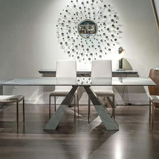 Marble Butterfly Pedestal Dining Table - Variation Available