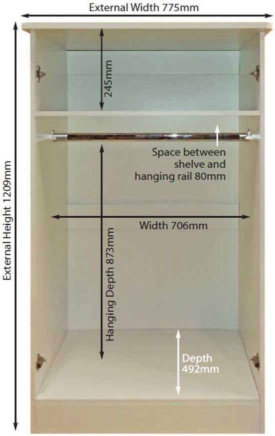Contrast Modern Oak Midi Wardrobe