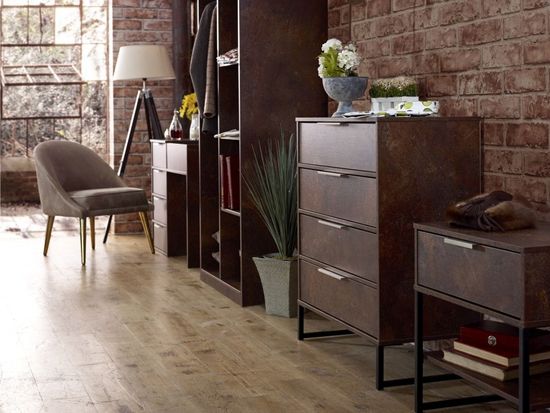 Diego Copper and Black 4 Drawer Chest