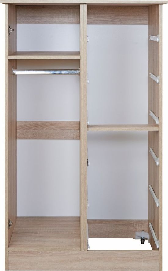 Pembroke White 1 Door Midi Wardrobe