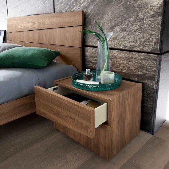 Modum Storm Italian Wooden 2 Drawer Bedside Cabinet