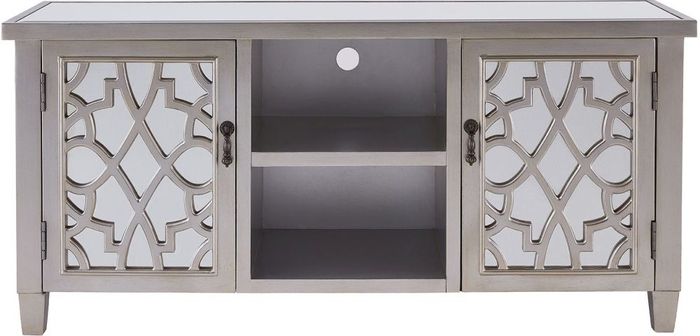 Cardiff Grey Mirrored 120cm TV Unit - CFS UK