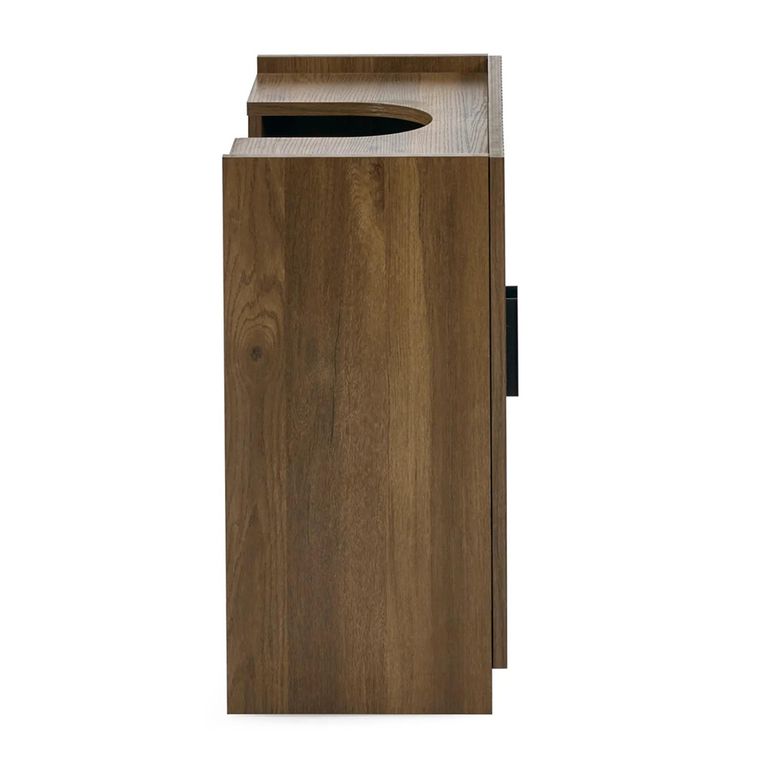 Hampshire Under Sink Bathroom Storage Unit - 2 Door - Slatted - Walnut - Wood