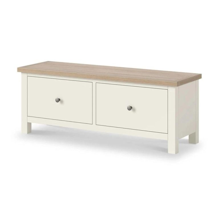 Modern Storage Bench - Large - White Painted