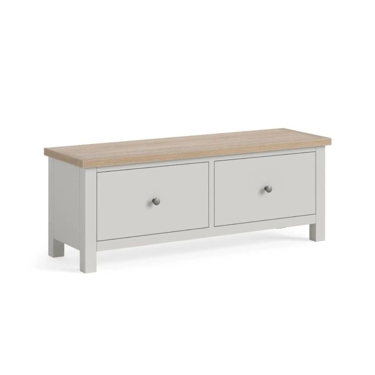 Modern Storage Bench - Large - Grey Painted