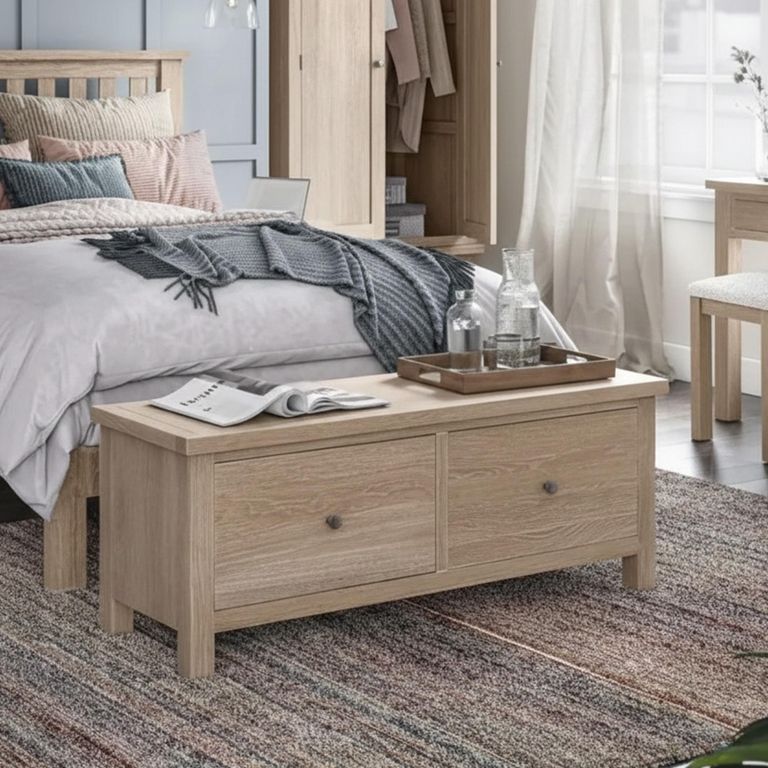 Modern Country Oak - Storage Bench