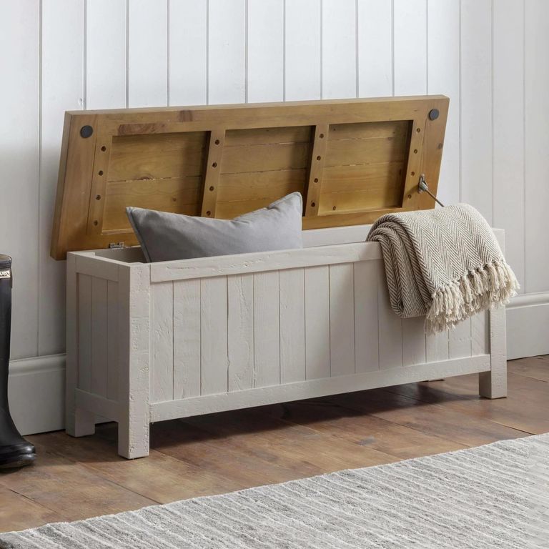 Aspen Grey Storage Bench