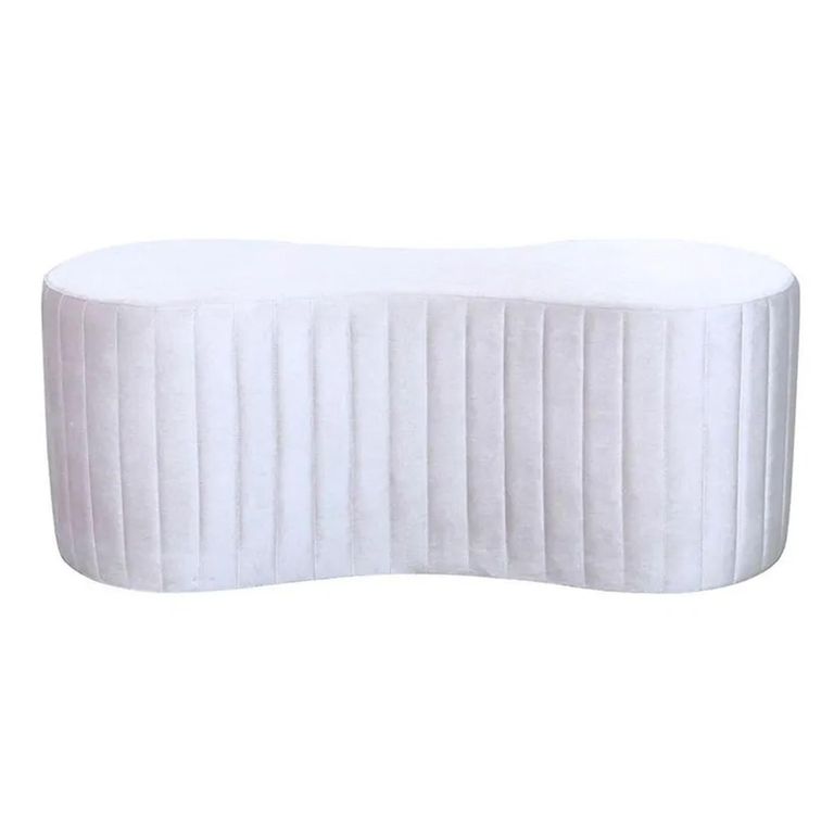 Clearance - Rosa Tufted Bench - Soft Pink - D575