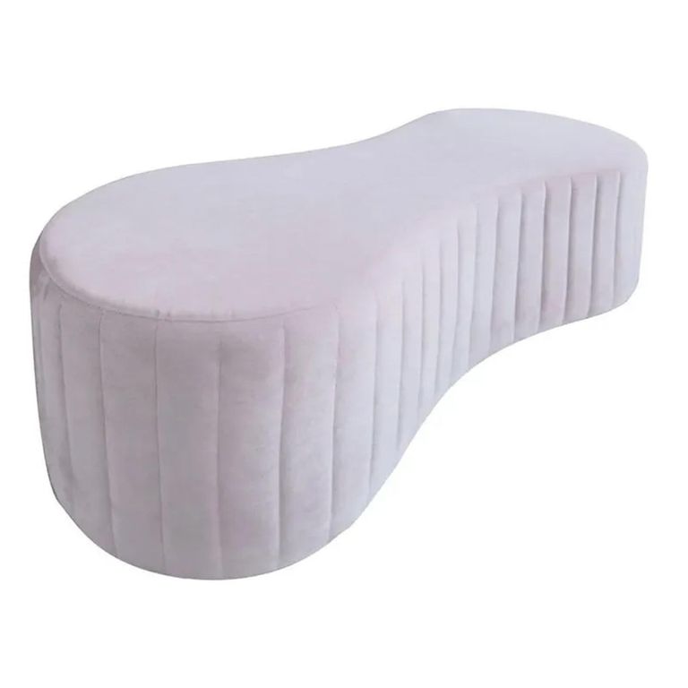 Clearance - Rosa Tufted Bench - Soft Pink - D575