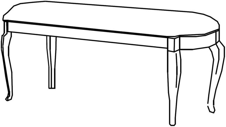 Giotto Bench - Padded - Walnut