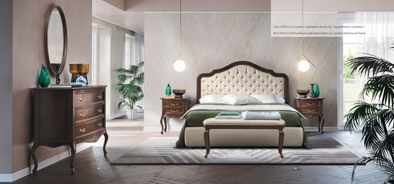 Verdi Bench - Padded - Walnut - French Style