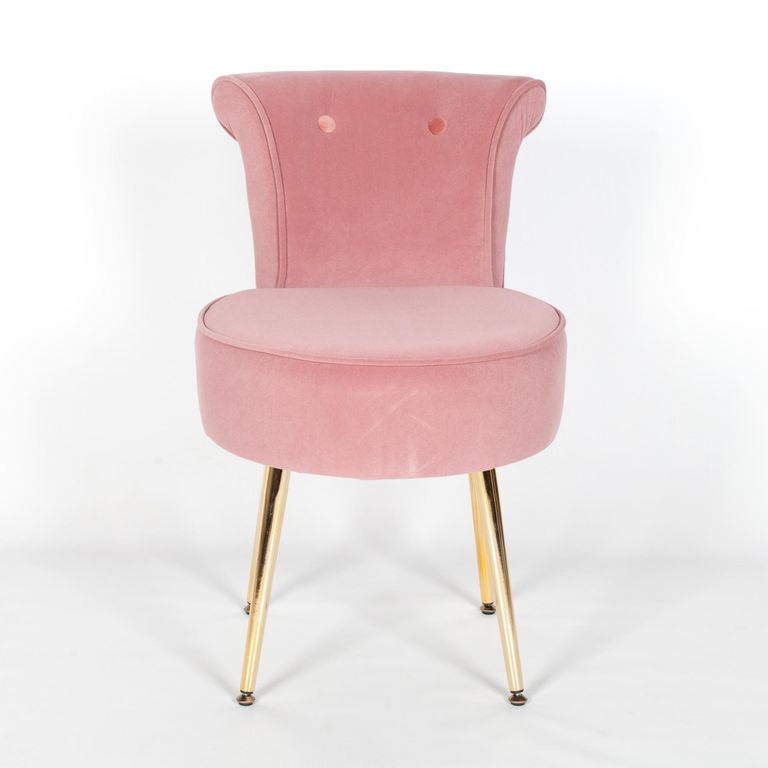 Bedroom Chair - Pink Velvet