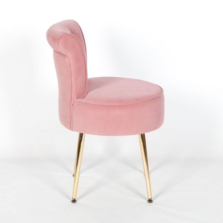 Bedroom Chair - Pink Velvet