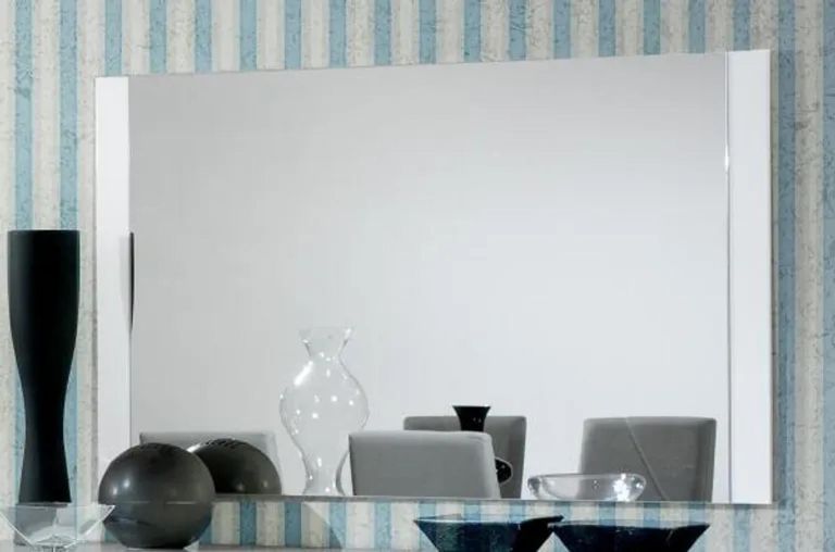 Stella Wall Mirror - White & Grey Italian