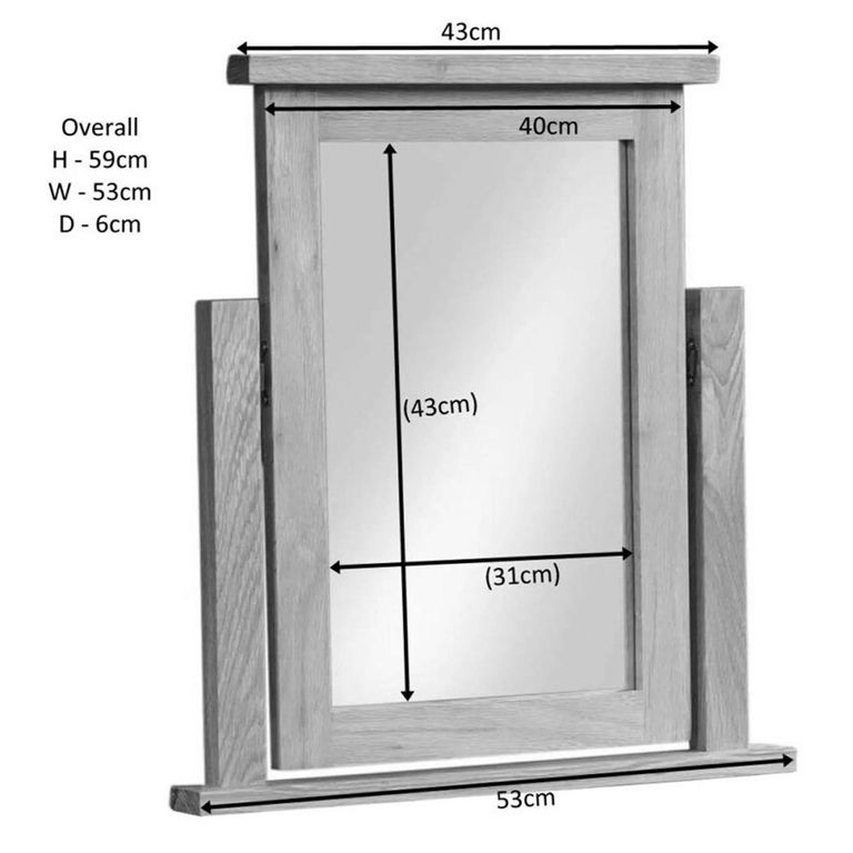 Original Dressing Mirror - Rustic Oak