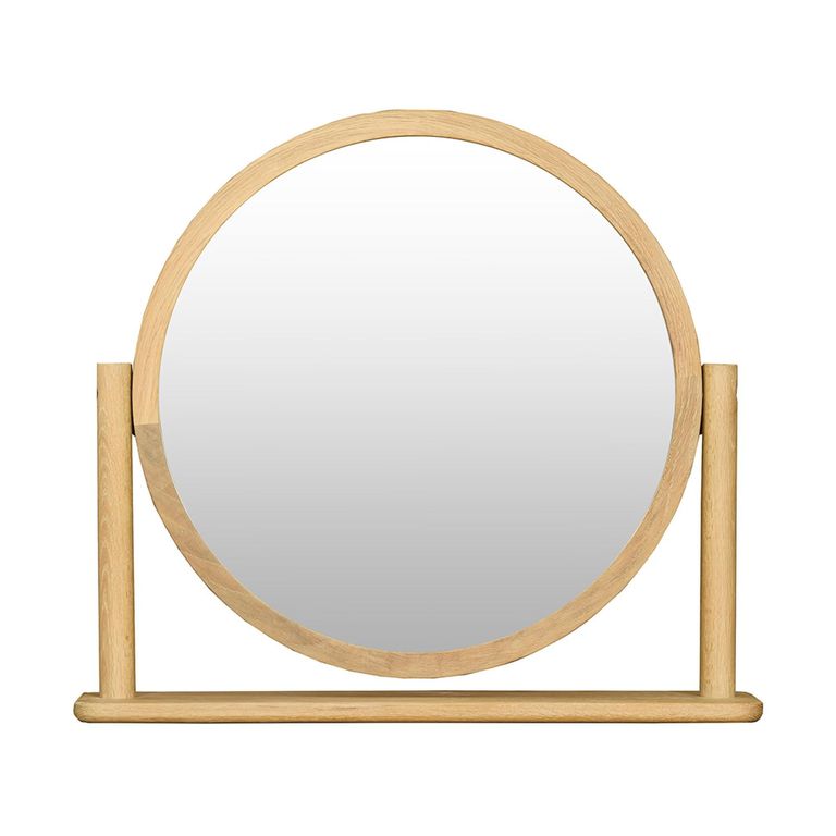 Twyford Dressing Mirror - Round - Oak