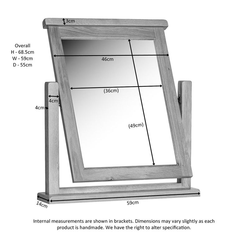 Somer Dressing Mirror - Oak