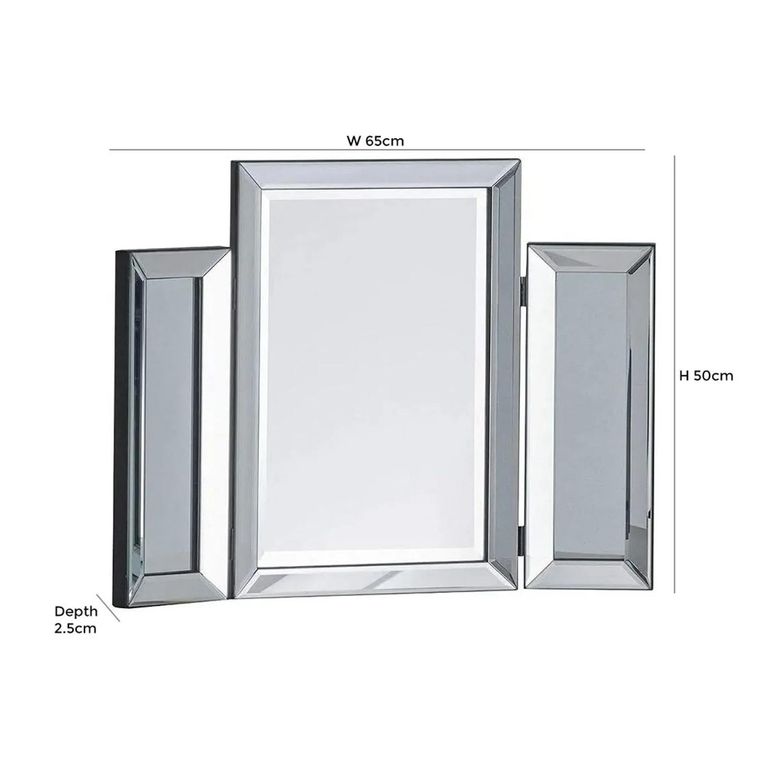 Soprano Triple Dressing Mirror - Rectangular