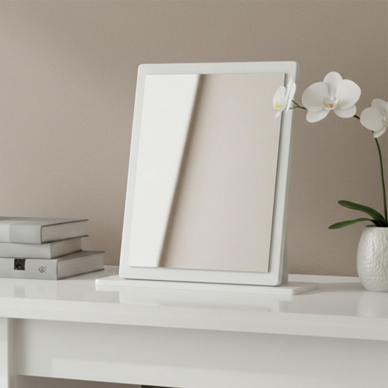 Knightsbridge Dressing Mirror - Small - White Gloss