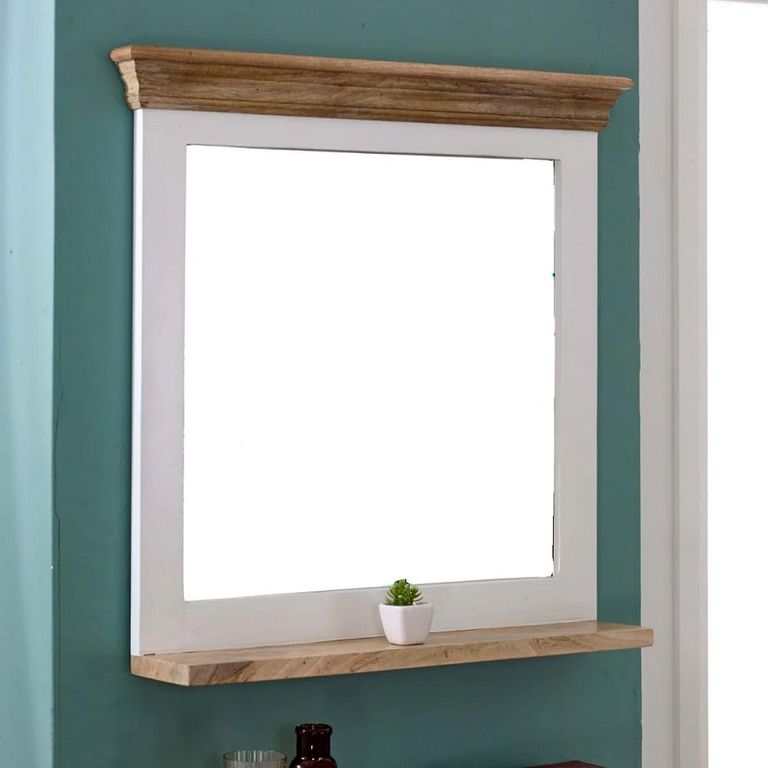 Alfie Dressing Mirror - White - Mango Wood