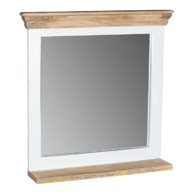 Alfie Dressing Mirror - White - Mango Wood