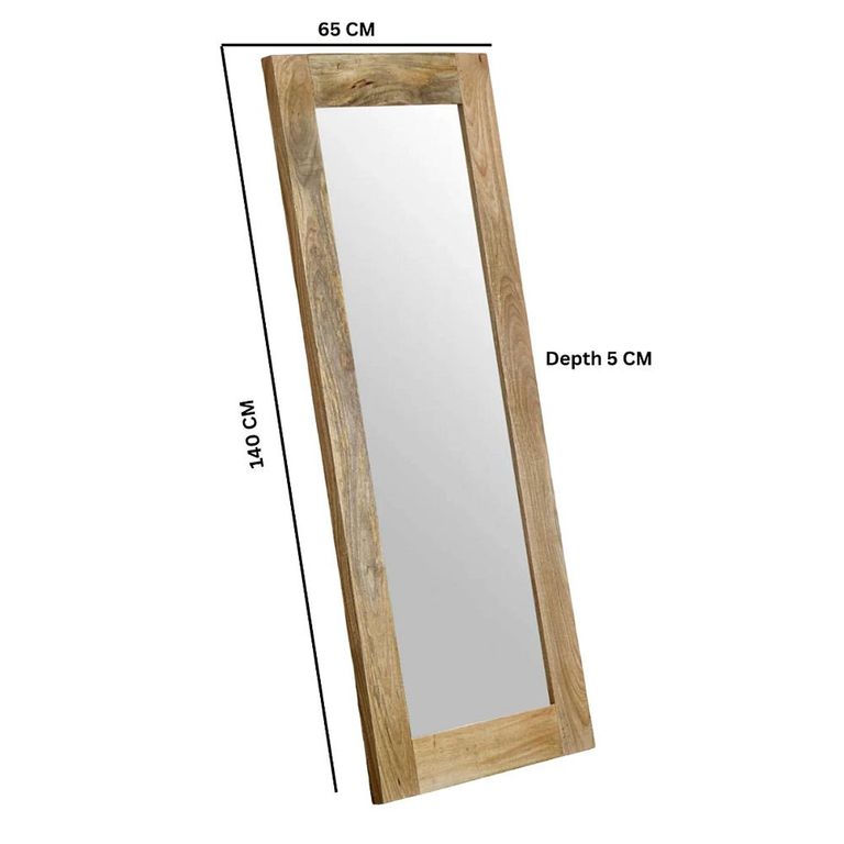 Surrey Wall Mirror - 140cm x 65cm - Solid Mango Wood