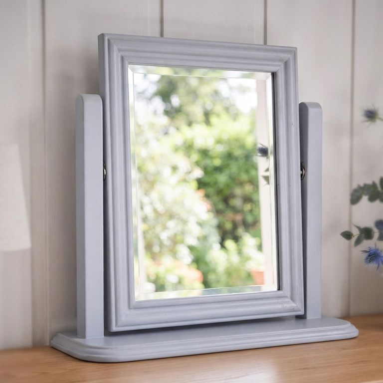 Chantilly Vanity Mirror - Grey Painted - Wood