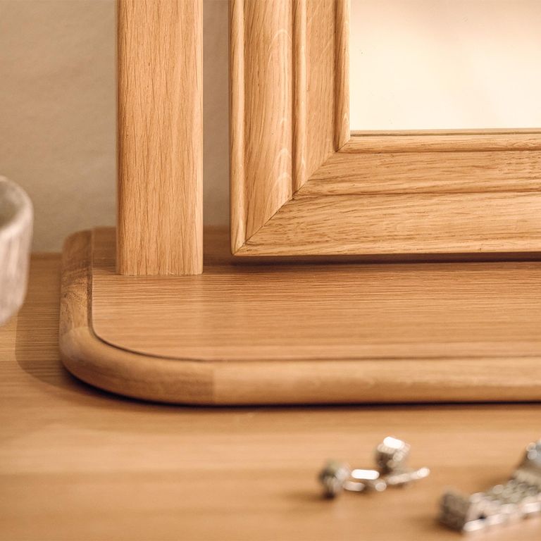 Bordeaux Vanity Mirror - Natural - Oak