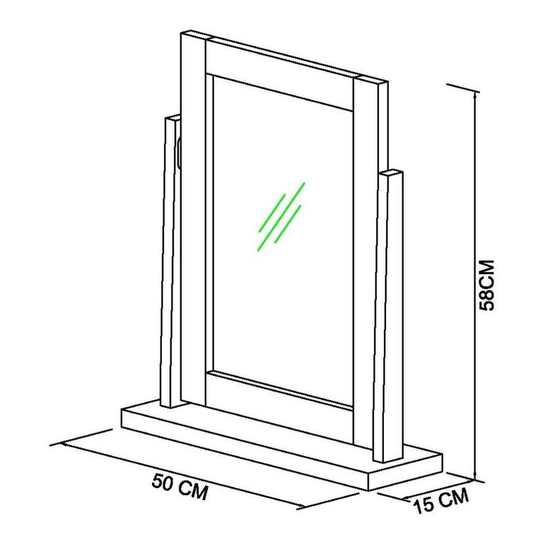 Atlanta Oak Vanity Mirror
