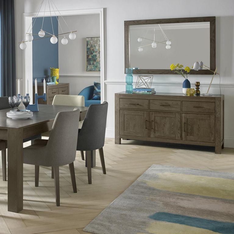 Turin Dark Oak Landscape Mirror