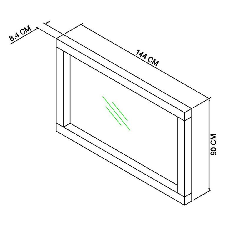 Turin Dark Oak Landscape Mirror