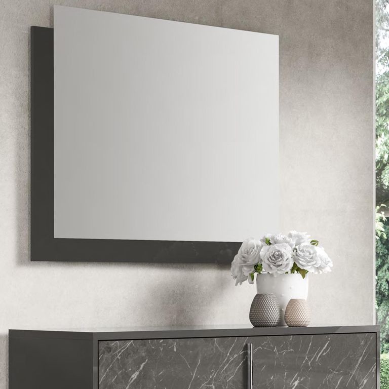 Carvelle Night Dark Grey Wall Mirror