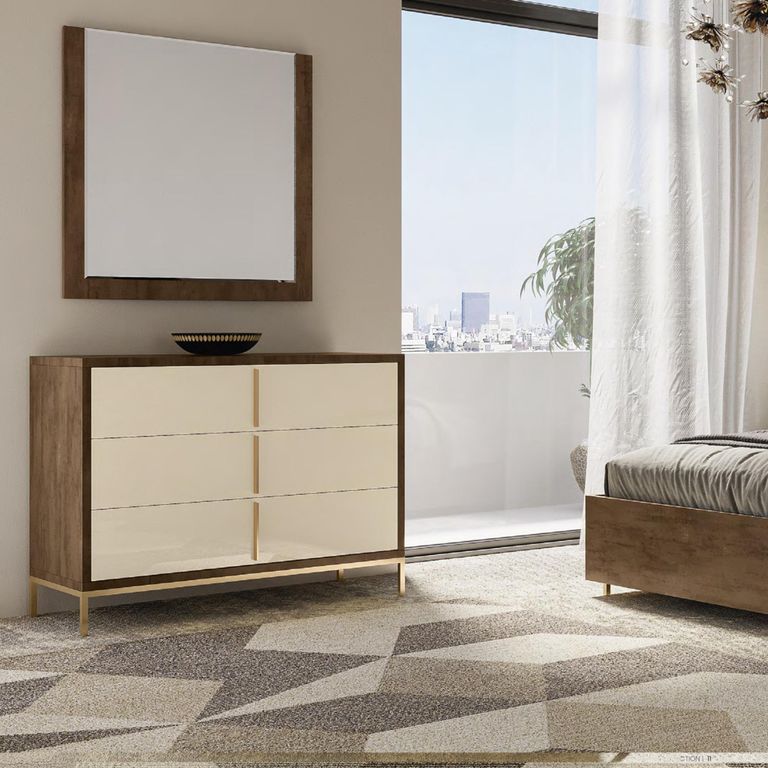 Meridian Walnut Wall Mirror