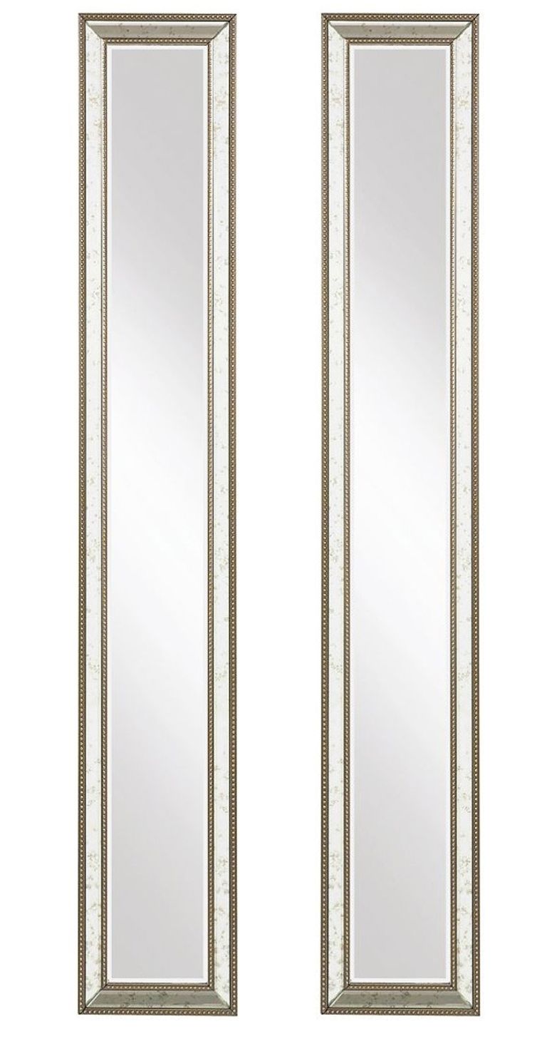 Tina Wall Mirrors - Champagne - Rectangular - Set of 2 - 20.5cm x 127cm