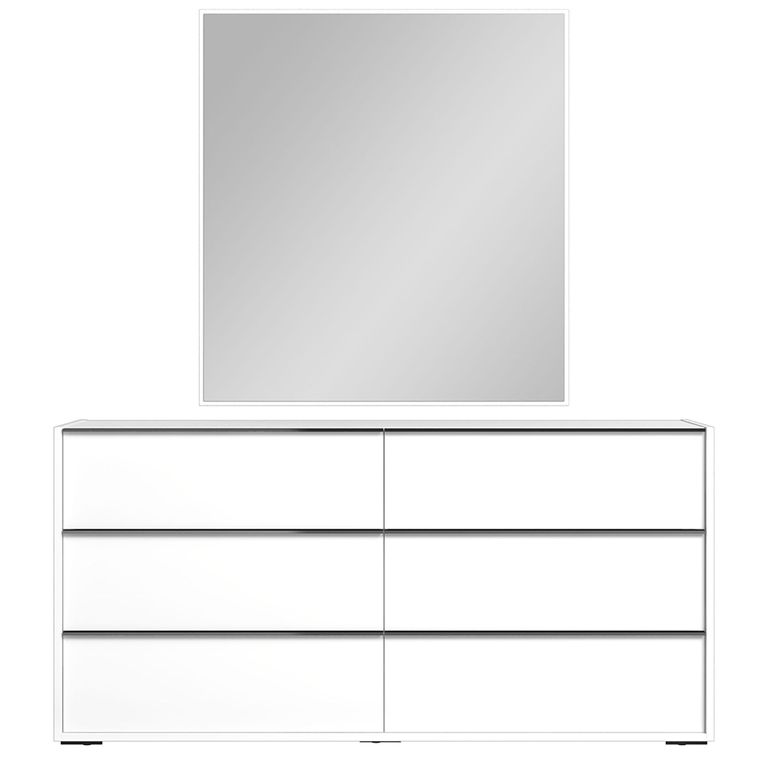 Modern Luna Wall Mirror - White