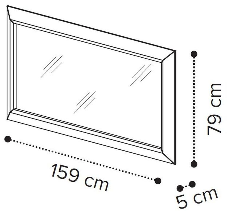 Elite Wall Mirror - 159cm x 79cm - Silver Birch