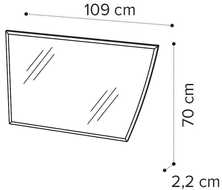 Kharma Wall Mirror - 109cm x 70cm - White