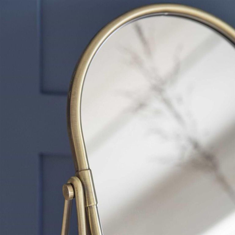 Novello Vanity Mirror Antique Brass