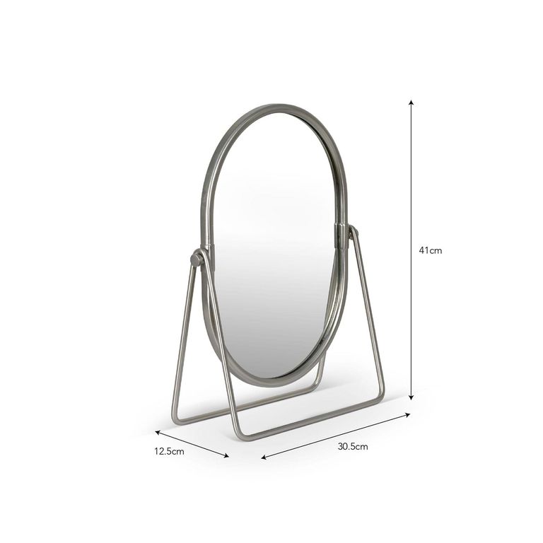 Novello Vanity Mirror Brushed Nickel