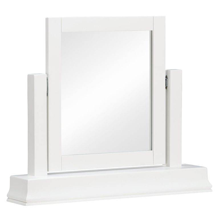 Paisley White Painted Vanity Mirror