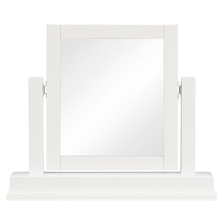 Paisley White Painted Vanity Mirror