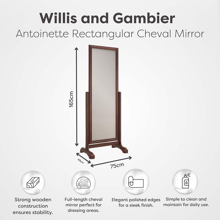 Antoinette Cheval Mirror - Cherrywood