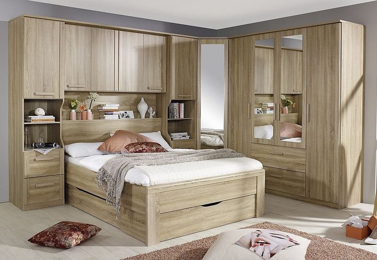 Rauch Rivera Sonoma Oak Bedroom Set with 160cm Storage Bed