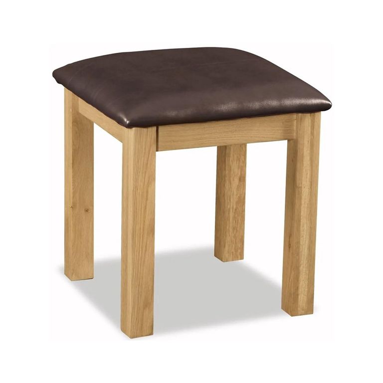 Salisbury Premium Dressing Stool - Padded - Oak