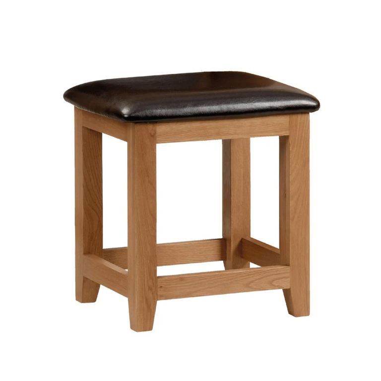 Marlborough Dressing Stool - Padded - Oak